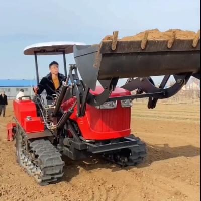 China Maquinaria pesada de cultivo Tractor compacto de 80 CV con cargador en venta