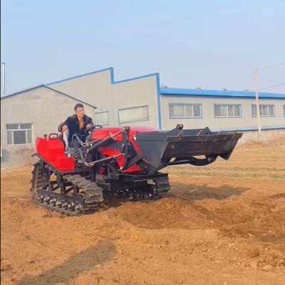 China 80 caballos de fuerza Pequeño tractor de rastreo Equipo agrícola con cargador en venta