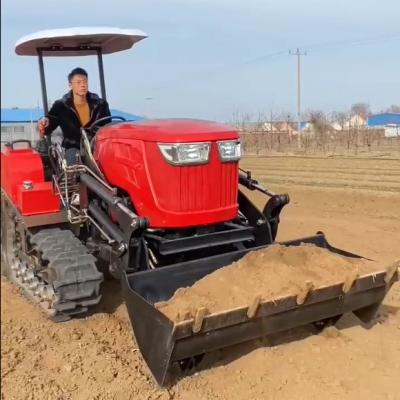 China OEM ODM 80Hp Tractor Crawler Tractor de borracha com carregador à venda