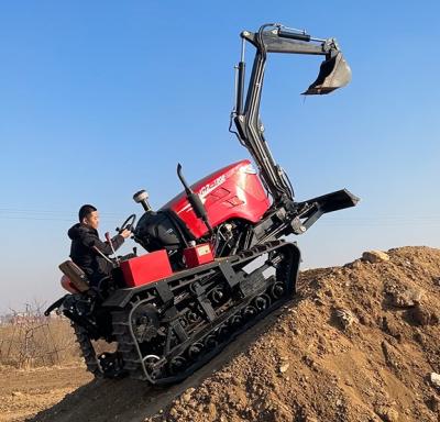 Китай Мини сельскохозяйственный ползучий трактор 80 л.с. многофункциональный компактный трактор с рельсовым приводом продается