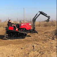 Quality New 80Hp Crawler Cultivator Ditching Weeding And Bulldozing Mini Track Tractor for sale
