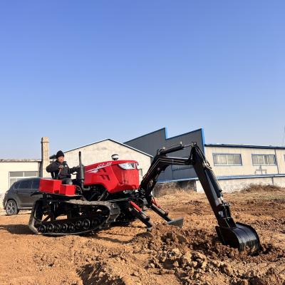 China 80HP Agricultural Crawler Tractor Mini Excavator Tractor Equipment for sale