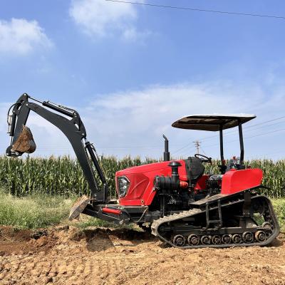 China Agricultura 80HP Rebocador Tractor Loader Várias Ferramentas Agrícolas à venda