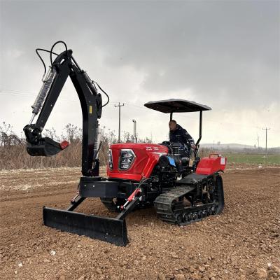 China Compact 100hp Crawler Tractor Compact Farm Hydraulic Tractor With Front Loader / Excavator for sale