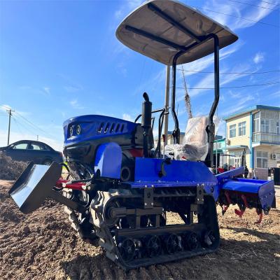 China Small Farming Tractor Orchard Multifunctional Crawler Tractor 35HP With Farm Tools for sale