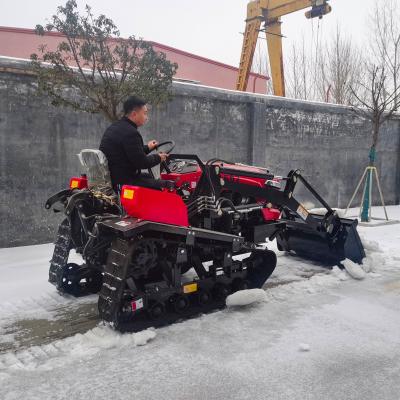 China Motor Diesel Agrícola 50HP Tractor de Tração Sentada Crawler Com Carregador à venda