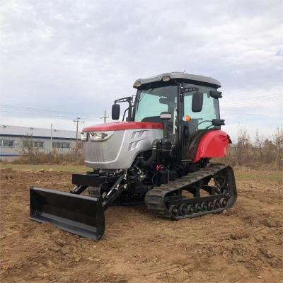 China 120 PS geschlossener Kabinentraktor Landwirtschaftliche Ausrüstung Mini-Crawler-Traktor mit Dieselmotor zu verkaufen