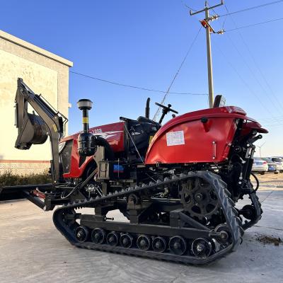 Chine Agriculture Petits tracteurs à quatre roues motrices de 120 chevaux avec excavatrice à vendre