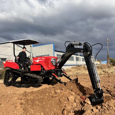 China Fabricantes de tractores de engrenagem de borracha de 120 CV com escavadeira à venda