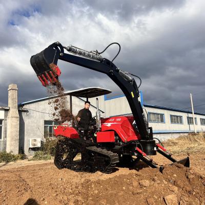 China Farm 4WD Mini Tractor , Agricultural Crawler Tractor 120Hp With Excavator for sale