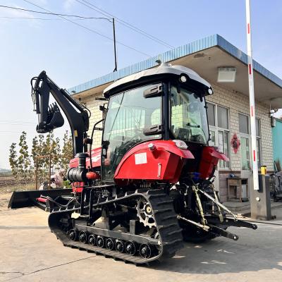 China Landwirtschaftlicher 120-PS-Crawler-Traktor Kleiner Garten-Traktor mit Frontlader zu verkaufen