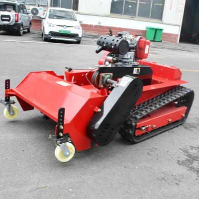 China Landwirtschaftlicher Traktor Rasenmäher Flachmaschine Hammer Crawler Rasenmäher 800 mm Schneidbreite zu verkaufen