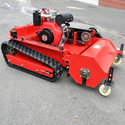 China Máquina de cortar relva de encosta com controlo remoto, Tractor de cortar relva para todos os terrenos à venda