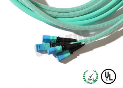 China MM OM 2 MPO Fiber Optic Patch Cord 8 / 12 / 24 - Core For Coherent Transmission for sale
