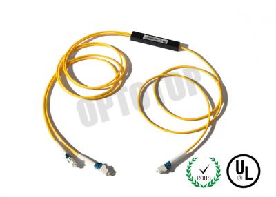 China Single Mode Fiber Coupler 2X2 LC Fbt Coupler Φ2 Yellow 1m Package C for sale