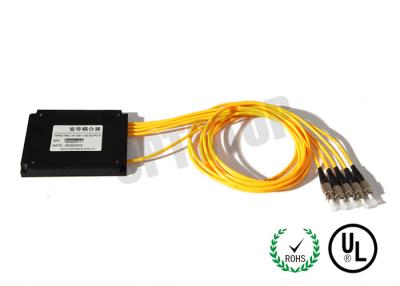 China 4.3~21.5dB Fiber Optic PLC Splitter 1 X 4 ABS Box For CATV Networks for sale