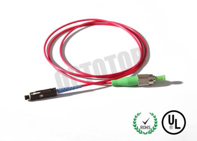 China MU - FA Connector Optical Patch Cord 1F 2.0mm OFNR CORNING  SMF-28 ULTRA , Red Jacket for sale