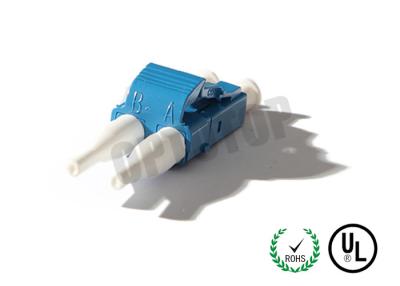 China White Dust Cap Plastic Fiber Optic Connector Termination 900μM Blue Body for sale
