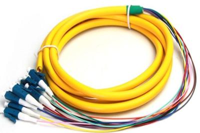 China 0.5M FC - LC 12 Cores Armored Fiber Optic Pigtail Connector , Lc Pigtail Single Mode for sale