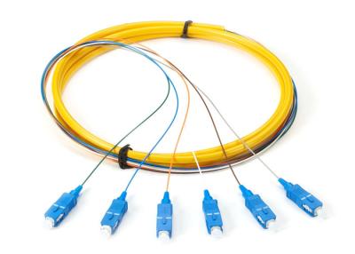 China coleta óptica de la fibra de los cordones de remiendo de la base del SC/de APC 24 de 0.9m m con la bota de 4.0m m en venta