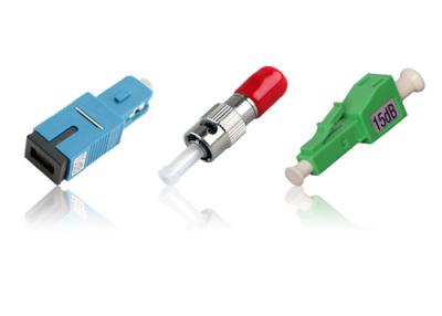China Male To Female SC LC Optical Fiber Attenuator Fixed Type Or Plug Type for sale
