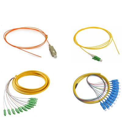 China 0.9 / 1.2 / 1.6 / 2.0 / 3.0mm simplex or multiplex Core Optic Patch Cords Fiber Pigtail With customized connector for sale