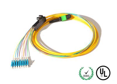 中国 多重モードLC UPC MPOのトランク ケーブル8 -中心MPOの繊維光学のコネクター 販売のため