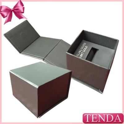 China Cheap Cost Silver Golden Paperboard Ring Jewellry Jewellery Boxes with Ring Holder Insert for sale