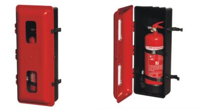 China Red Indoor Fire Extinguisher Case Fire Hose Reel And Extinguisher Cabinet for sale