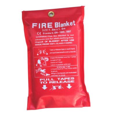 China No Coating EN 1869 Fire Blanket Heat Resistant Fire Extinguishing Blanket 1.1*1.1m for sale