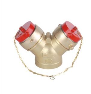 China 2.5 Inch 2 Way Fire Fighting Water Divider Brass Fire Hydrant Accessories for sale