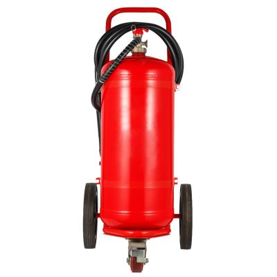China CE 50kg Mobile Trolley Mounted Fire Extinguisher With 40% ABC Dry Powder for sale
