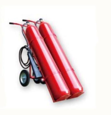 China 20KG Wheeled CO2 Fire Extinguisher Red Trolley Anti Corrosion for sale