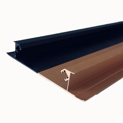 China 6063 T5 Architectural Aluminium Profiles  Middle Seam Strip Skirting Line for sale