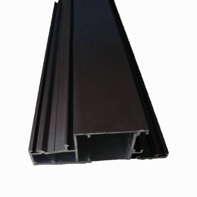 China 6063 Aluminium Extruded Profiles System For Casement Window Door Brown Silver Color for sale
