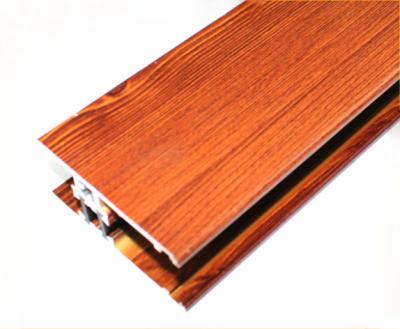 Chine Longueur en aluminium de profils de grain de revêtement en bois de poudre adaptée aux besoins du client pour le bâtiment à vendre
