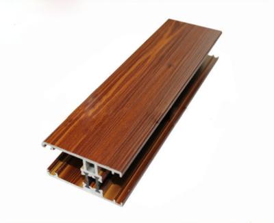 China Wood Finished Sliding Shower Door Frame , Aluminium Profile Extrusion For Kitchen Cabinet for sale