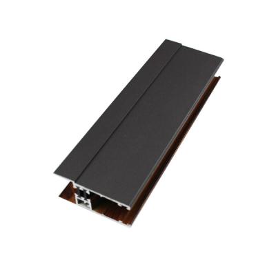 Cina Profili di alluminio del portello scorrevole del guardaroba della camera da letto di profili della mobilia di rivestimento del legno in vendita