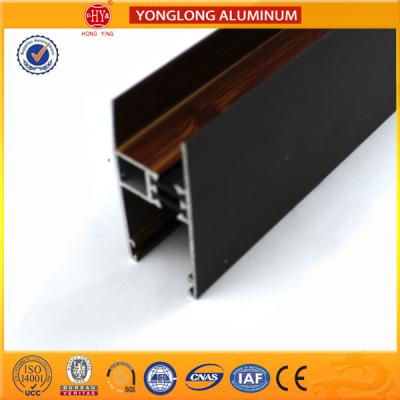 China Rich Decoration Wood Finish Aluminium Profiles Colorful Luster 2500T Extrusion for sale