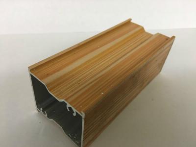 China Wood Finish Aluminium Profiles , Hardness And Impact Resistance Of The Film for sale