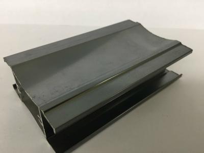 China Electrolytic Extruded Aluminum Profiles For Window / Door Black Matte Flat Corrosion - Resistant for sale