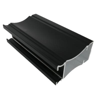 China Sliding Window Frame Office Building Materials 6m Black Anodized Aluminum Profiles for sale