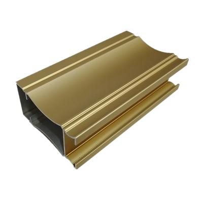 China Shower Room / Kitchen Sand Golden 6m Brushed Aluminium Profiles for sale