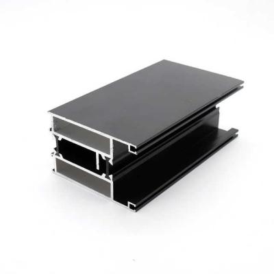 China Thermal Adiabatic Bespoke Black Anodized Aluminium Door Profiles for sale