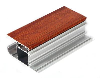 China Grano de madera del perfil de la pared de cortina de la aleación de aluminio de la película de la transferencia, resistencia a la corrosión en venta