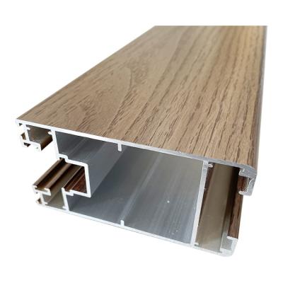 China 3D Touching Wood Finish Aluminium Profiles Heat Transfer For Outdoor for sale