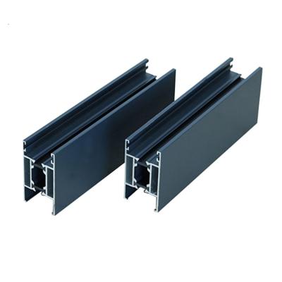 China 0.8-5.0mm 6063 T5 Blue Powder Coated Aluminium Extrusions Profiles For Doors Frame for sale