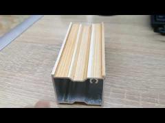 2.0mm Thickness Wood Grain Aluminium Profile For Windows And Doors