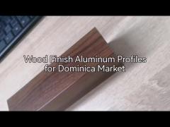 6.0 Meters Wood Finish Aluminium Profiles For Windows And Doors Frame