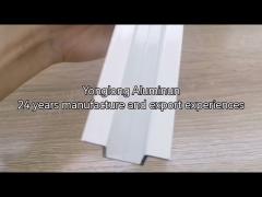 White Color Aluminium Extruded Profiles For Kitchen Cabinet Door U Corner